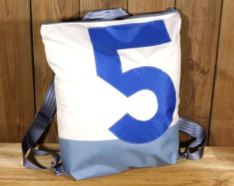 Small backpack made from upcycled sails