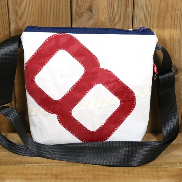 Small shoulder bag made from upcycled sails