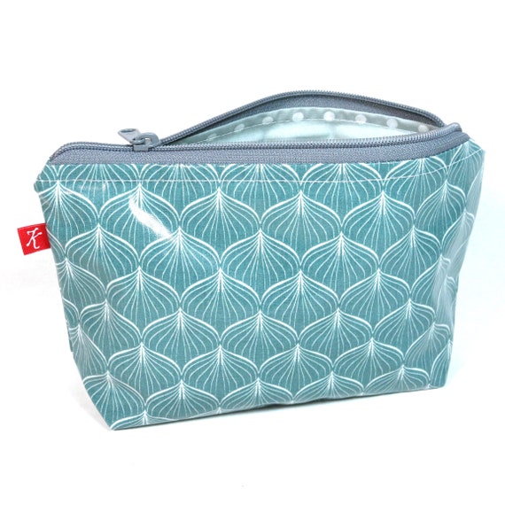 Kulturbeutel Schminktasche Kosmetiktasche aus Wachstuch