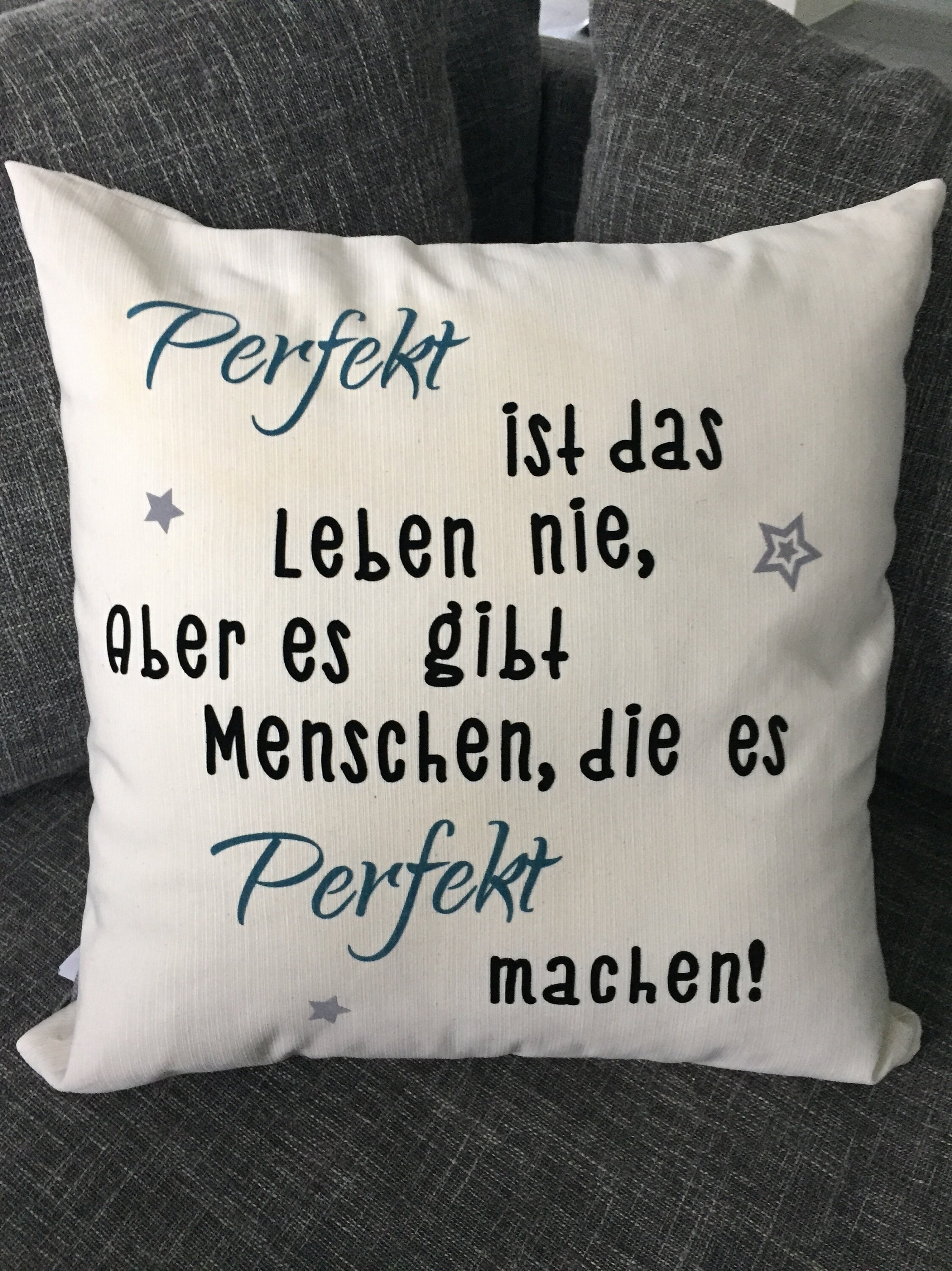 Dekokissen Kissen mit Spruch 40x40cm Etsy