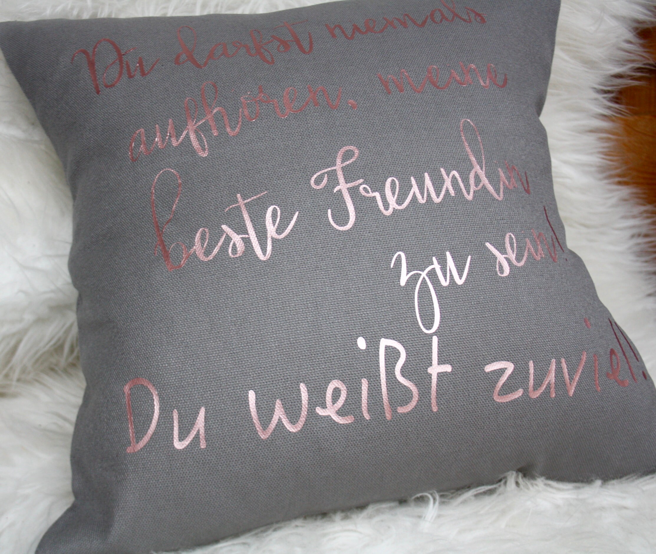 Dekokissen Kissen mit Spruch beste Freundin 40x40cm Etsy