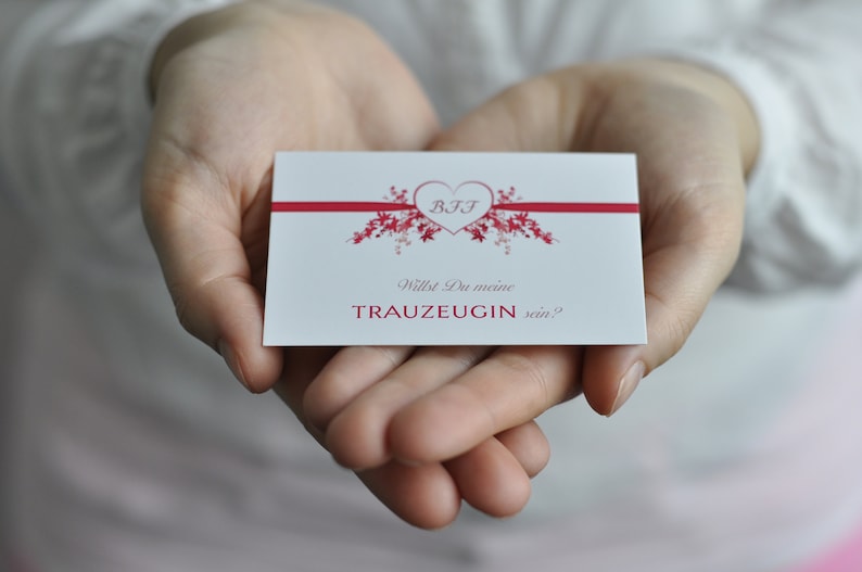Emotionale Verpackung Trauzeugin Dankes Karte