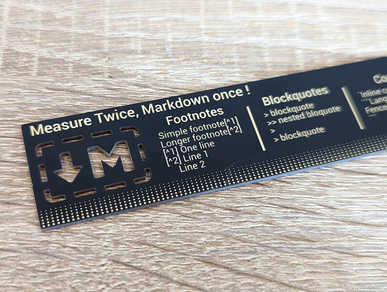 Multifunction Ruler Markdown Cheat Sheet High Quality Gift for ...