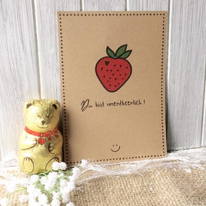 Modello stampabile per biglietto di auguri di compleanno - Fragola - Sei indispensabile - da stampare - Biglietto di congratulazioni - Biglietto per la festa della mamma - San Valentino
