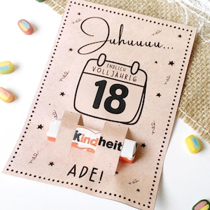 Print sjabloon wenskaart voor 18e verjaardag - volwassene - verjaardagskaart - om af te drukken - kleinigheidje - gefeliciteerd - cadeau-idee