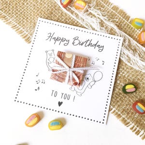 Druckvorlage Karte Happy Birthday, zum Geburtstag, Geldgeschenk, Glückwunschkarte, zum selber ausdrucken, Geburtstagskarte, Mitbringsel