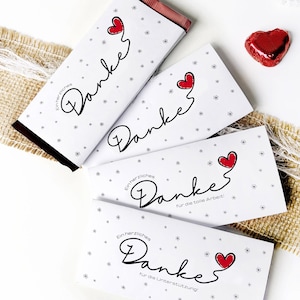 Dankeschön Schokolade Druckvorlage, PDF Banderole Schokoladentafel, Danke Mitbringsel, DIY Geschenkidee Download, Vielen Dank ausdrucken