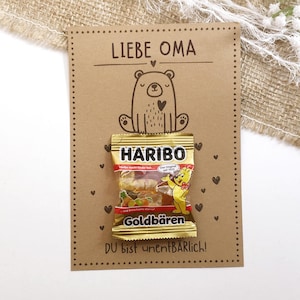 Druckvorlage Karte Geburtstag - Oma - unentbärlich - Großmama - Bär-  Glückwunsch - Geschenkkarte - zum ausdrucken - Glückwunschkarte