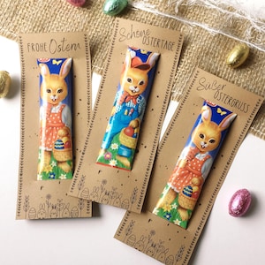 Afdrukbare chocoladelolly - Pasen - Tafeldecoratie - Paasgeschenk - Gastgeschenk - Zelf afdrukken - Souvenir - Cadeau-idee - Chocoladekonijn