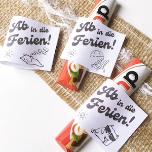 Cadeau imprimable pour les vacances scolaires, classe d'école, glace, début des vacances, fin d'année scolaire, cadeau d'adieu, professeur, cadeau de remerciement