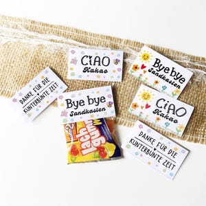 Ciao cocoa bag closure printable template, PDF farewell gift for educators, template for kindergarten graduation, DIY thank you gift for daycare provider