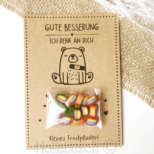 Modèle d'impression bon rétablissement, consolation, cadeau, carte, carte de bon rétablissement, cadeau de bon rétablissement, idée cadeau, modèle de carte sucette