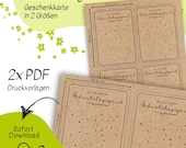 Druckvorlage Geburtstagskarte, Geburtstagsgruß zum drucken, PDF Tütenkarte Glückwunsch, Einlegekarte für Transparenttüte, Karte Geschenkidee