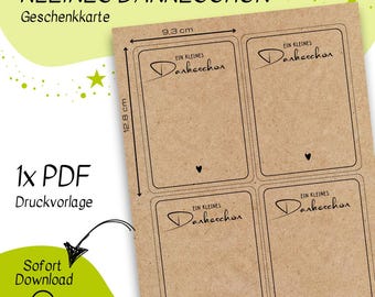 Printable thank you card template, thank you card gift idea, small token of appreciation, thank you card for everything, printable thank you card, express gratitude