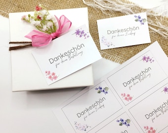 Mini thank you card PDF for printing, thank you card download, DIY customer card file, thank you card for packages, thank you