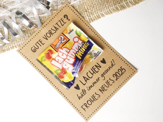 Gastgeschenk Silvester, Geschenkidee für Neujahr 2027, Vorlage drucken, gute Vorsätze für das neue Jahr, Mitbringsel, Tischdeko zum Lachen