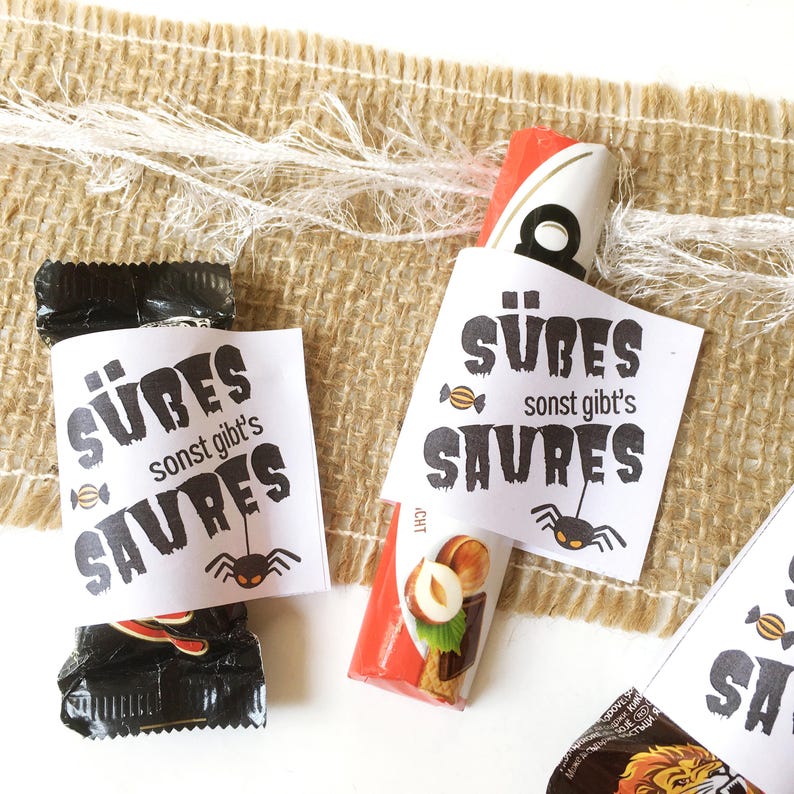 Halloween Wrapper Printable Template, PDF Candy Packaging Printable ...