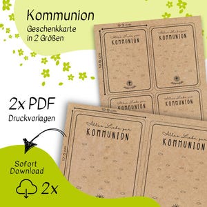 Modèle d'impression de communion I Carte de communion I Carte cadeau de communion I Carte de félicitations I à imprimer I souvenir I Armoire SB
