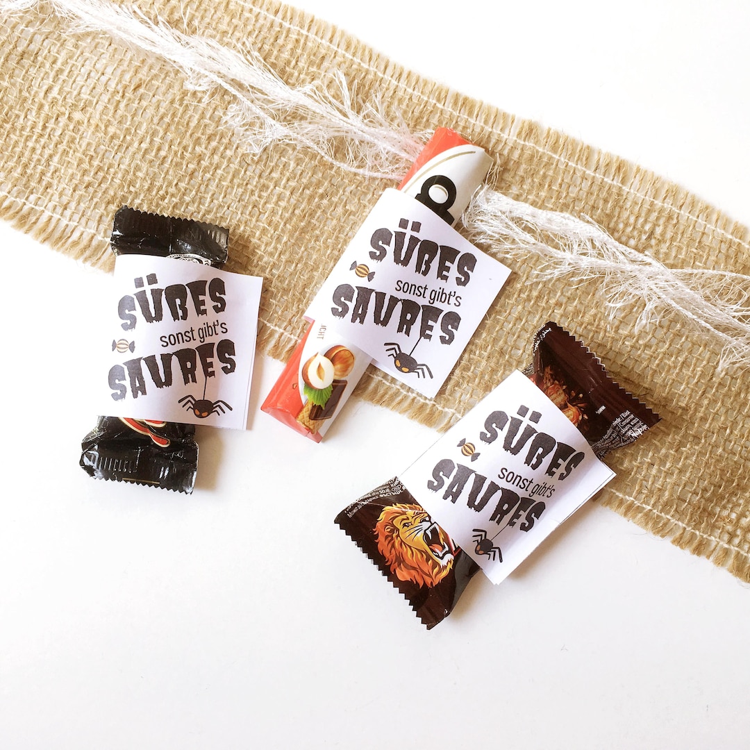 Halloween Wrapper Printable Template, PDF Candy Packaging Printable ...