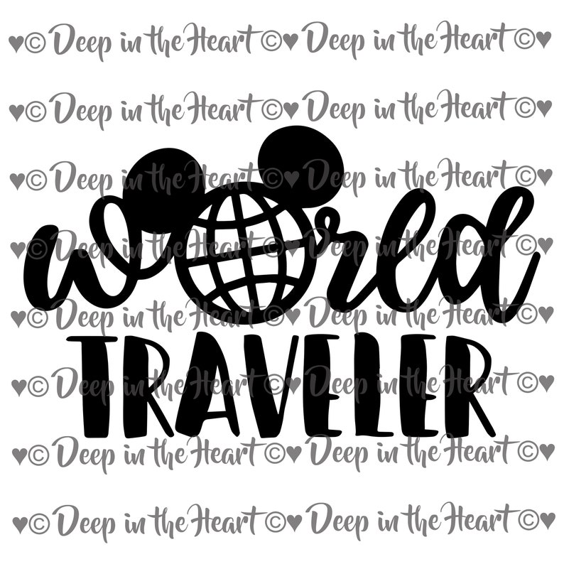 Download World Traveler Disney World Epcot SVG PNG JPG Instant | Etsy