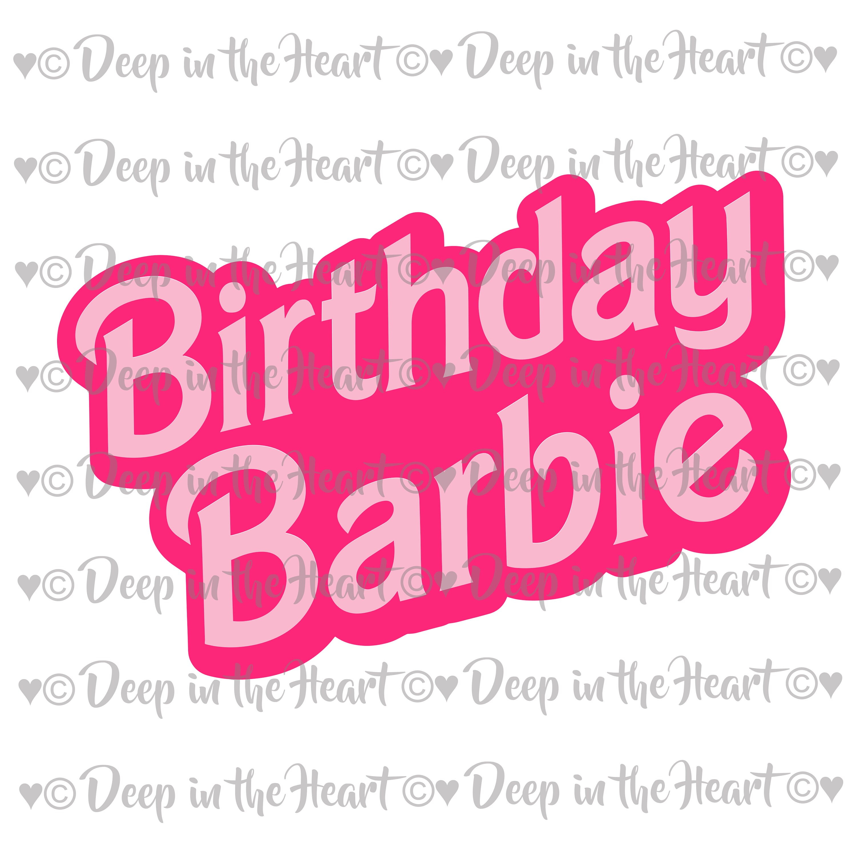 Birthday Barbie SVG PNG JPG instant Zip File Download | Etsy Australia