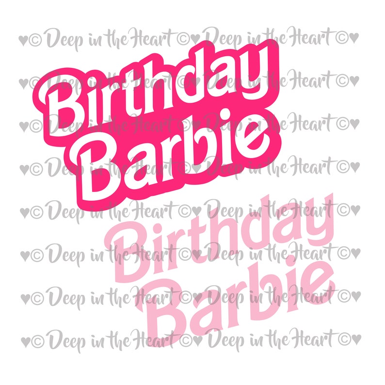 Birthday Barbie SVG PNG JPG Instant Zip File Download | Etsy