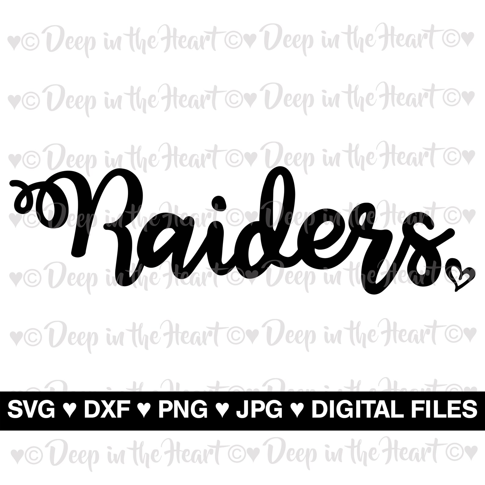 Download Raiders with Heart SVG DXF PNG Jpeg Instant Zip File | Etsy