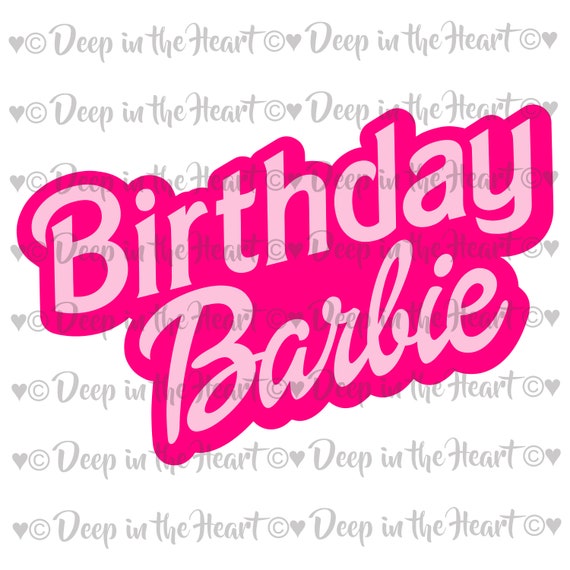 Birthday Barbie SVG PNG JPG instant Zip File Download | Etsy