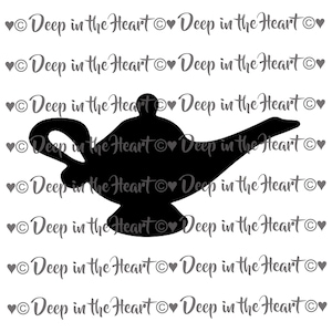 Aladdin's Lamp Silhouette - SVG, PNG, JPG -Instant Zip File Download - Printable Scrapbook Layout - Aladdin Genie Lamp - Magic Lamp