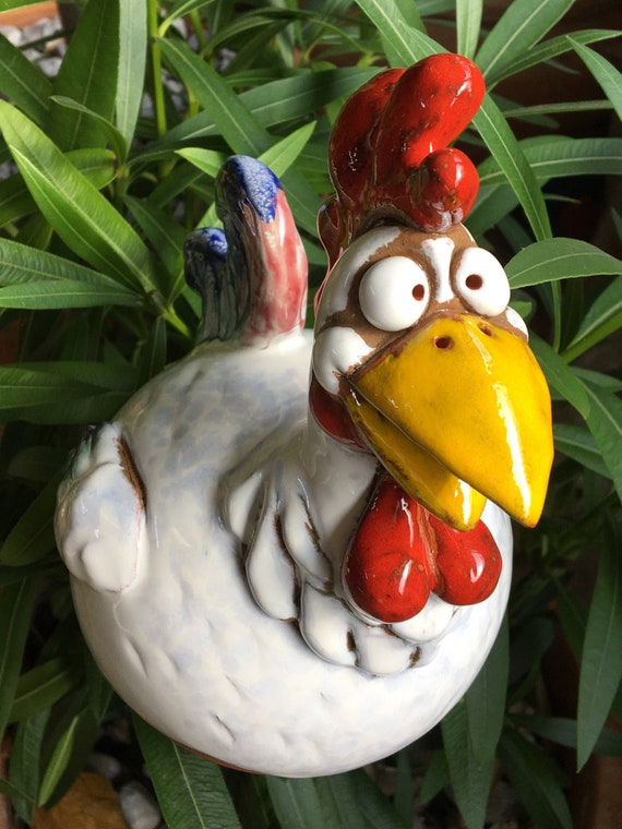 Buy Keramik * Hahn * Gartenkugel Gartenkeramik Handarbeit Gartenstecker Beetstecker Vogel Deko Online in India