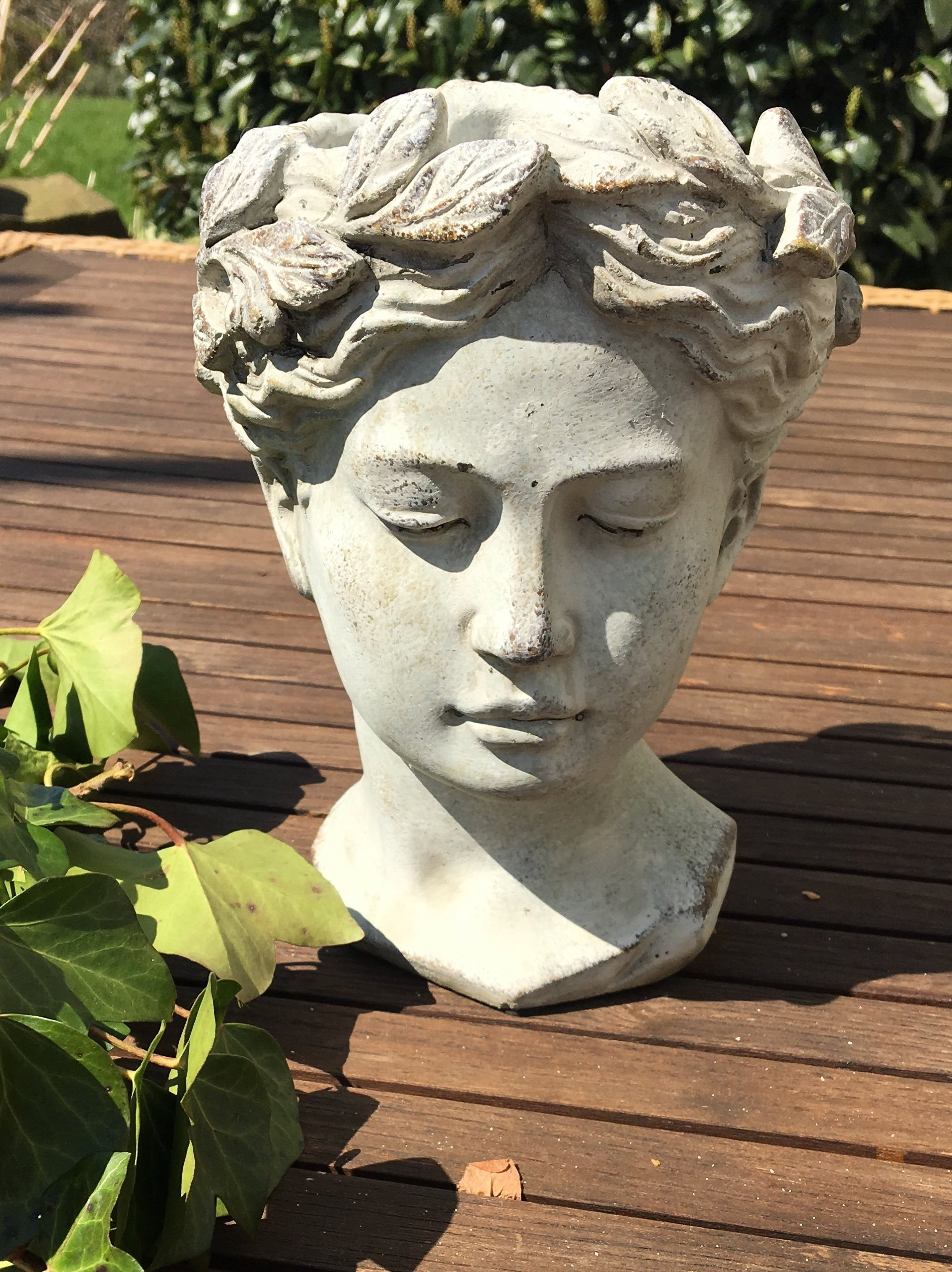 Pflanzkopf ,Frauenkopf, Keramik, 16x15x22 cm oder 18x17x27cm Figur  Pflanzbste, Bste, Blumentopf, bertopf, Jardiniere,Pflanztopf, Beton -  Etsy.de