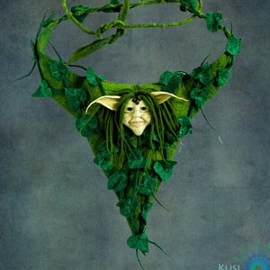 Ren Faire festival thigh bag, Leaf bag, Leaves thigh bag, Festival fairy belt bag, Forest elvencore costume, Poison ivy costume, Elven bag