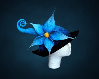 Fairy hat, Flower hat, Fantasy hat, Druid hat, Sauna hat,Druid hat, Custom hat & headpiece, Elven hat, pixie hat, Gnome hat, Goblin hat