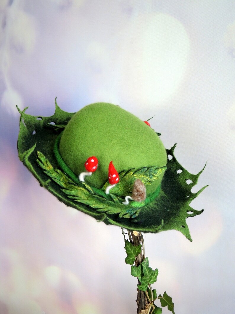 Witch hat Wizard hat Elf hat Mad hatter hat Hobbit hat Elf costume Felt hat Festival clothing Larp clothing