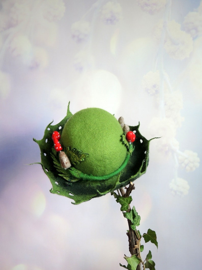 Witch hat Wizard hat Elf hat Mad hatter hat Hobbit hat Elf costume Felt hat Festival clothing Larp clothing