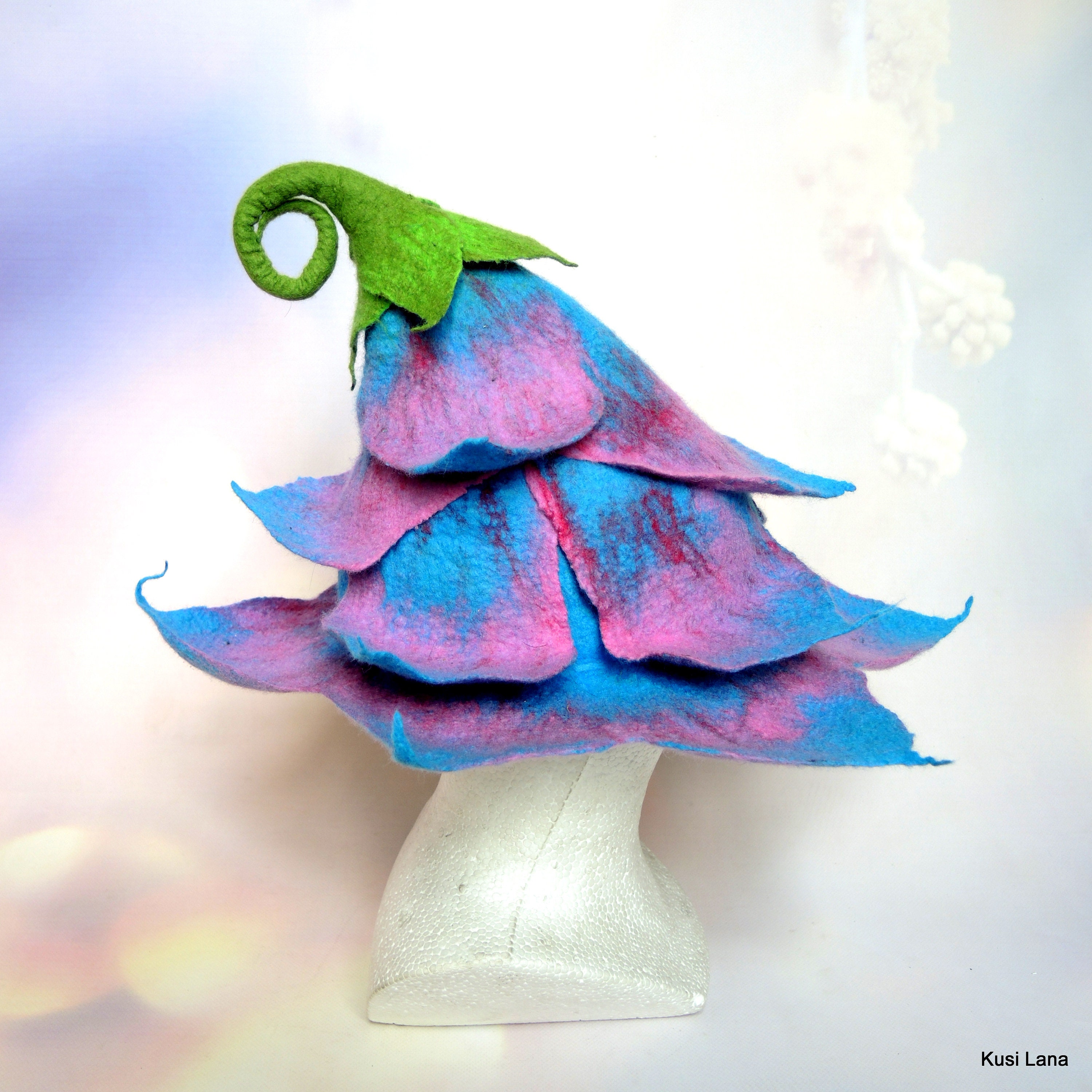 Flower Headdress Felt Fairy Hat Felted Hat Festival Fairy Etsy UK