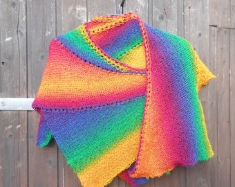 Strickanleitung für Fächerschal Kunterbunt