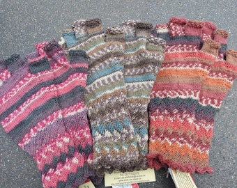 Strickanleitung für Handstulpen mit Wirbelmuster, Marktfrauenhandschuhe, fingerless gloves, Autofahrer/Radfahrer/Musikerhandschuhe