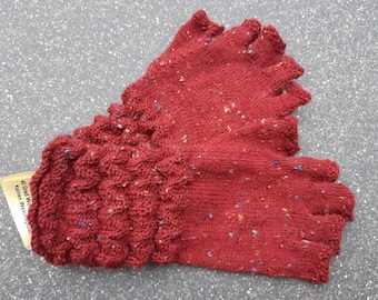 Strickanleitung für Marktfrauenhandschuhe, Musikerhandschuhe, fingerless gloves, Handstulpen mit halben Fingern, mit Wellenmuster