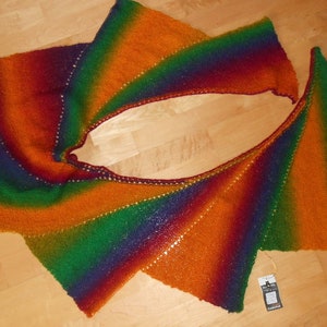 Knitting instructions for fan scarf Kunterbunt image 2