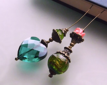 Bookmark heart rosebud, special gift for the book