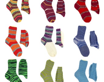 handgestrickte Socken Gr. 38/39 verschiedene Farben und Muster