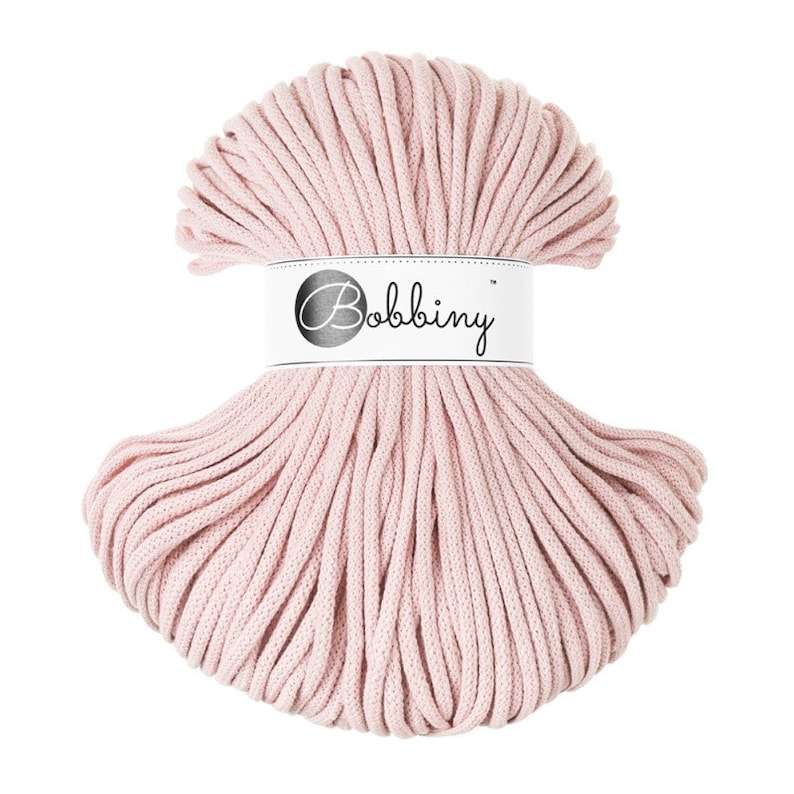 Bobbiny Premium Cords 5 mm Rope-Garn 100 m alle Farben zur Wahl pastel pink