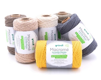 Gründl Macrame yarn 3 mm - 95 m / 330 g (2 x 30 threads)