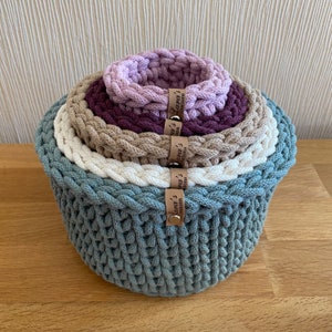 Utensilo crochet basket jewelry bowl storage basket various sizes to choose from image 3