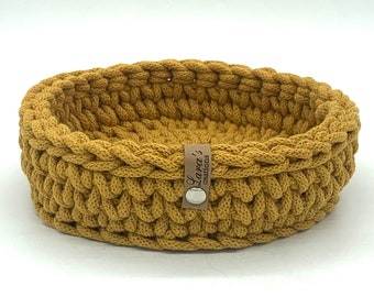 Utensilo crochet basket, key basket, small, jewelry bowl, storage basket, 17 cm