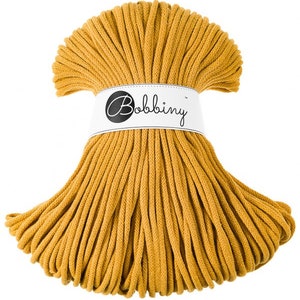 Bobbiny Premium Cords 5 mm Rope-Garn 100 m alle Farben zur Wahl mustard