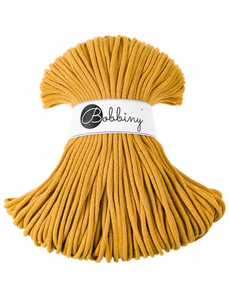 Bobbiny Premium Cords 5 mm Rope-Garn 100 m alle Farben zur Wahl mustard