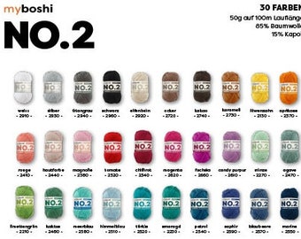 myboshi No.2 wool 50 g favorite colors free choice of colors