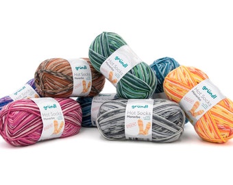 Gründl Hot Socks Manerba - 4-ply sock yarn 100 g ball all colors to choose from